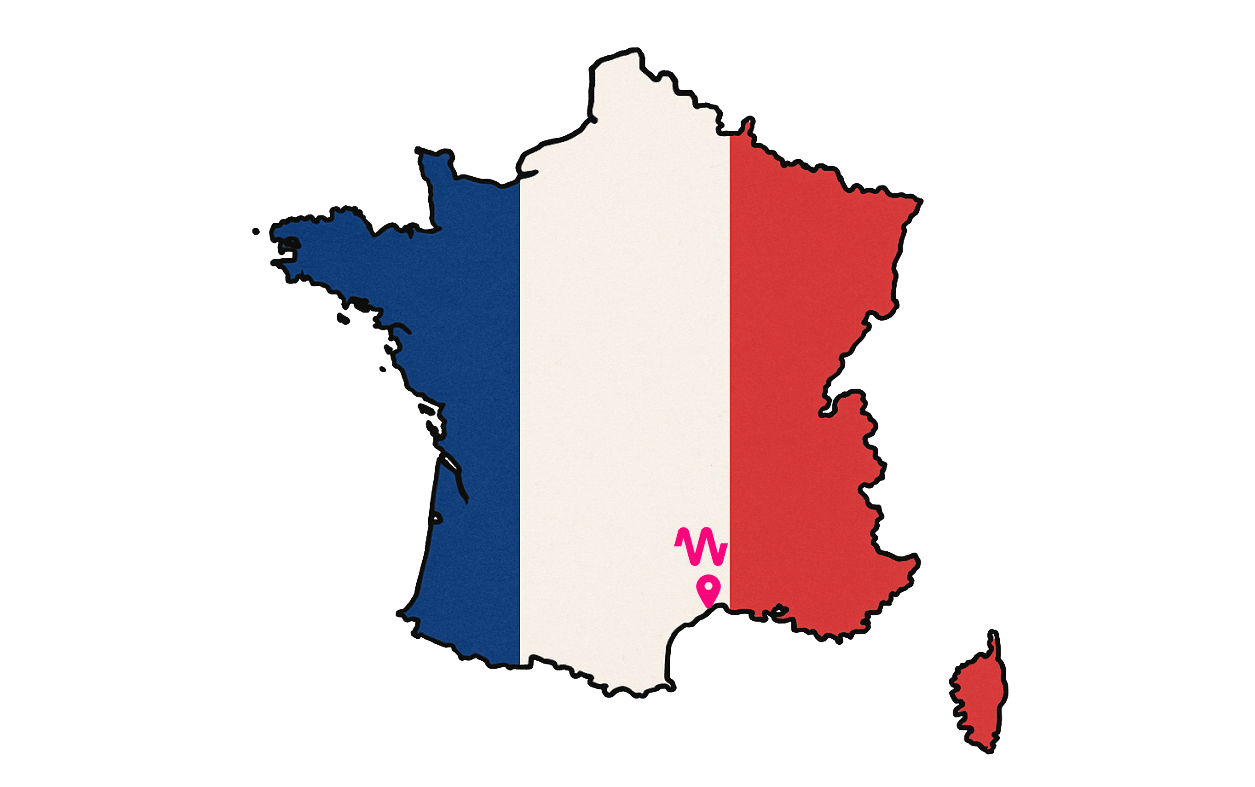 Positionnement de la société de tracking indoor Wheere sur la carte de France